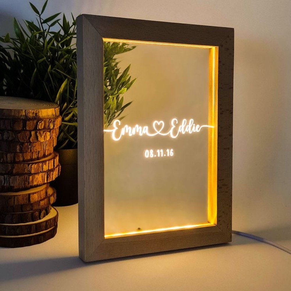 Customized Wedding Light Frame