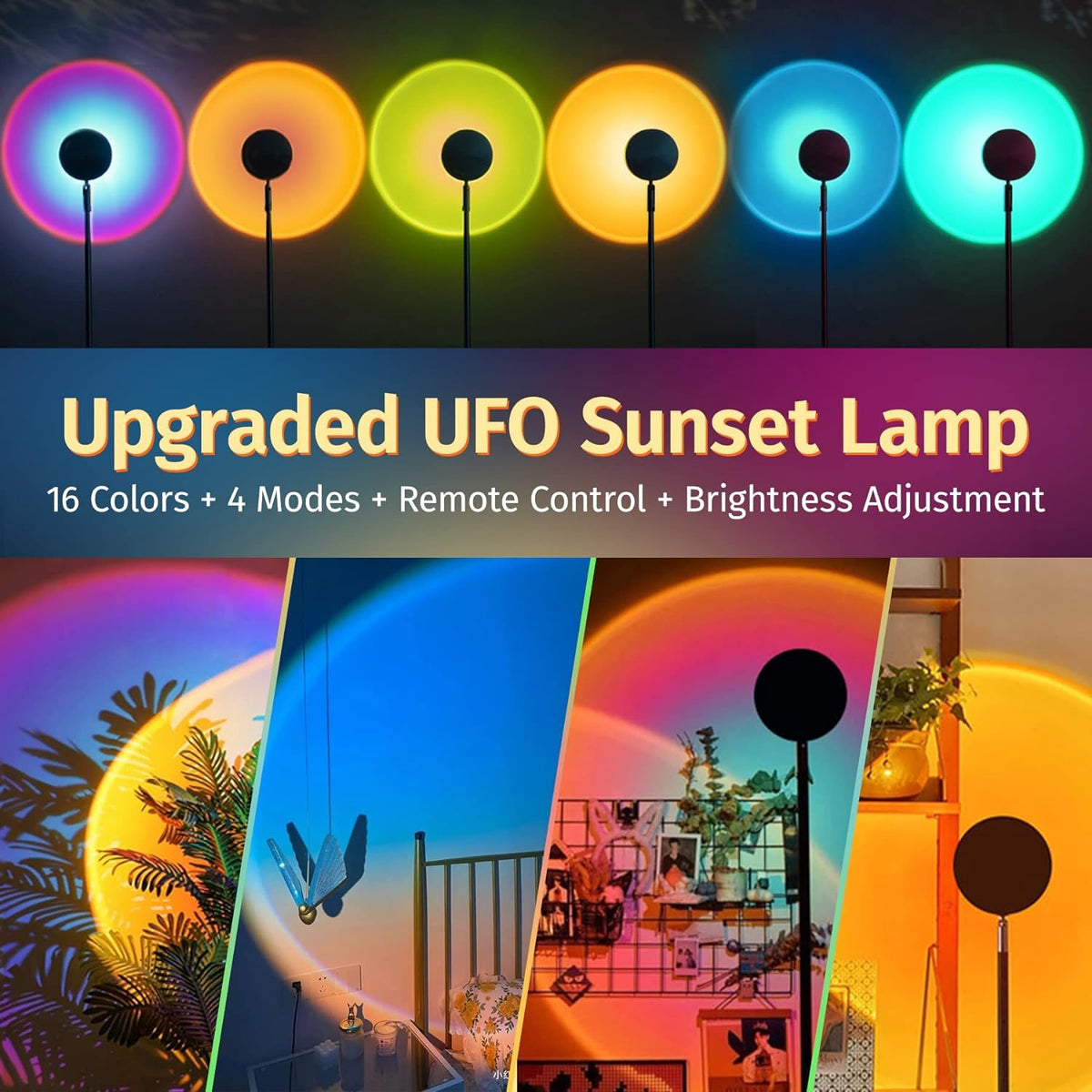 16 Colors Changing Sunset Lamp.