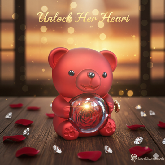 Hugging Bear Ring Boxes Gift
