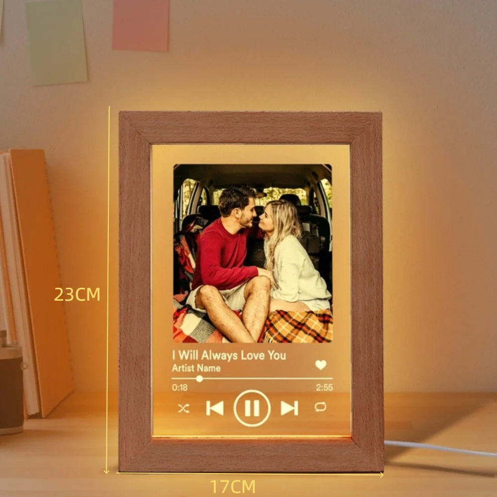 Custom Music Picture Frame Night Light
